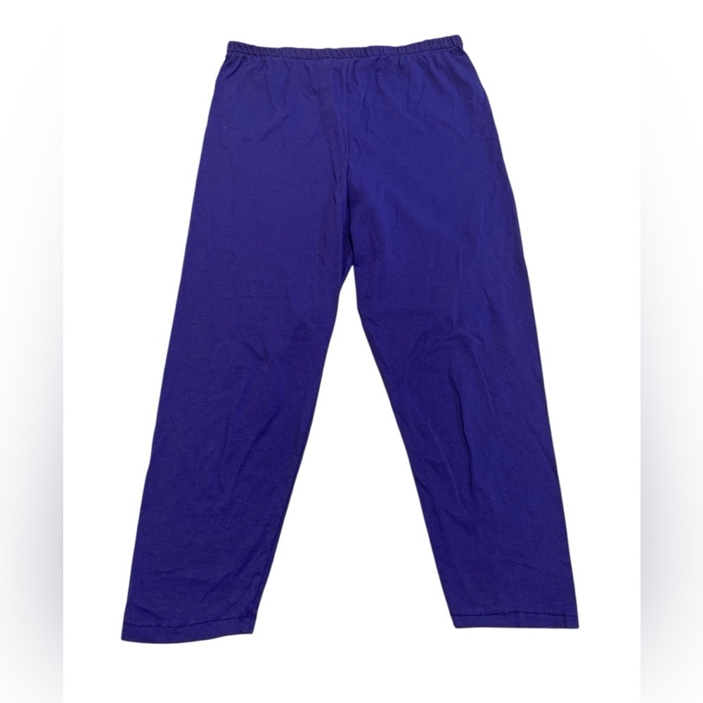 Vintage Bright Purple 50/50 Cotton Poly Knit Elastic Waist Lounge Pants S/P